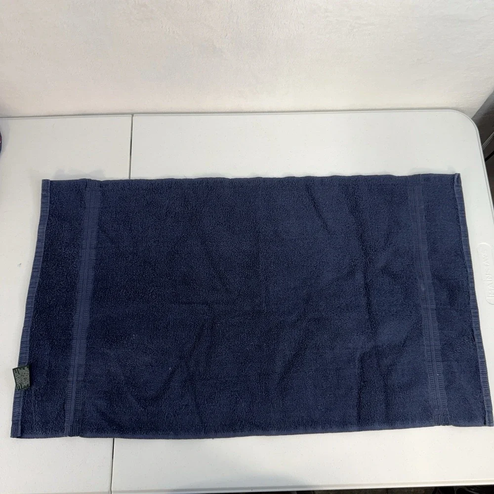 Vintage‎ Lauren Ralph Lauren LRL Polo Navy Dark Blue Hand Towel Supima Cotton